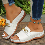 CharmVita™ – Elegante Damen Keilsandalen mit Komfort & Stil – Weiße