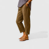 Julienne | Leichte und schicke handgefertigte Hosen – Khaki
