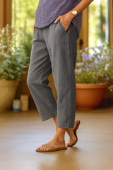 JULIENNE | Elegante Leichte Hose – Grau