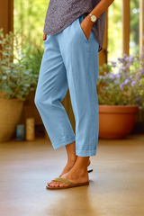 JULIENNE | Elegante Leichte Hose – Blau