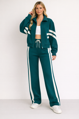 Damen Trainingsset | zweiteilig mit Top und Hose – Grün