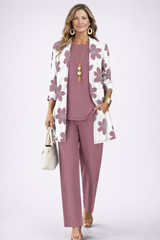 Christine | Elegantes 3-teiliges Casual-Set – Dämmerrosa