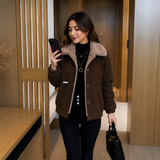 Celeste™ Jacke mit Kuscheligem Plüschfutter für Kalte Tage – Braun