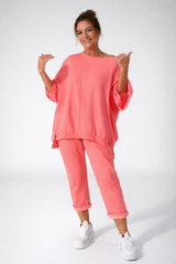 Nessa - federleichtes Loungewear-Set – Rosa