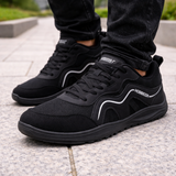 Brian – Bequeme Schnür Turnschuh – Schwarz