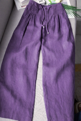 Kuupik – Weite Hose Aus Leinen – Lila