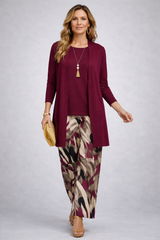 Fiamma | Elegantes 3-teiliges Casual-Set – Lila