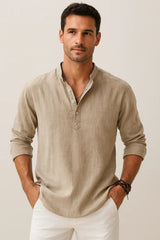 Davide | Leinenhemd – Beige