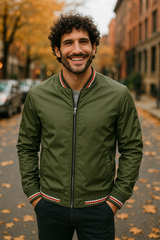 CLARK - Vielseitige Herbst-Bomberjacke – Grün