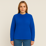 Liv | Bequemer Rundhalspullover für Damen – Blau