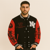 Marcus | Varsity Strickfleecejacke – Rot