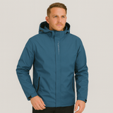 Fabian | Herren-Windjacke mit Kapuze – Meeresblau