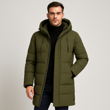 Kurtis | Herren-Steppjacke mit Stehkragen – Armeegrün