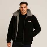 Ralph | Herren Cordjacke – Zeitlose warme Winterjacke – Schwarz