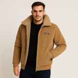 Ralph | Herren Cordjacke – Zeitlose warme Winterjacke – Khaki