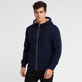 Leo | Warme Wattierte Jacke mit Kapuze – Blau