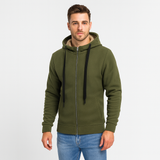 Leo | Warme Wattierte Jacke mit Kapuze – Grün