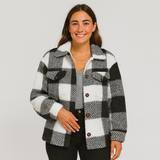Clara | Stilvolle Strickjacke für Damen mit Knöpfen – Schwarz