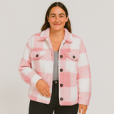 Clara | Stilvolle Strickjacke für Damen mit Knöpfen – Rosa