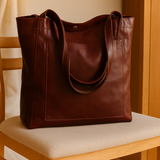Echtlederhandtasche für Damen – Hochwertige Verarbeitung und zeitloses Design – Dunkelbraun