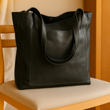 Echtlederhandtasche für Damen – Hochwertige Verarbeitung und zeitloses Design – Schwarz