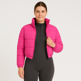 Hannelore | Wintermantel mit Reißverschluss – Rote Rose
