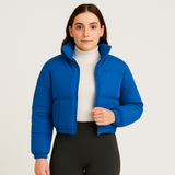 Hannelore | Wintermantel mit Reißverschluss – Blau