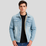 Brayden | Strapazierfähige Winter-Jeansjacke – Blau
