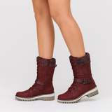Georgette | Warme und wasserdichte Stiefel – Rot