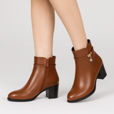 Rosemary | Elegante gefütterte Stiefeletten für den Winter – Braun