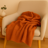 Gemütliche Überwurfdecke mit Sonnenschliff – Orange
