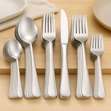 Rowan | 30-teiliges Edelstahl-Besteckset – Silber