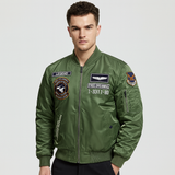 Lässige Piloten-Bomberjacke für Herren – Dunkelgrün