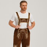 Herren Lederhose Vintage – Traditionelle Tracht für das Münchner Oktoberfest – Braun