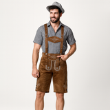 Karlo – Trachtenlederhose für Herren zum Oktoberfest – Braun