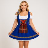 Oktoberfest Kleid Damen – Klassisches Trachtenoutfit – Blau