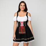 Kurzes Dirndl Kleid – Bayerisches Trachtenkleid für Frauen – Schwarz