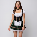 Kurzes Dirndl Kleid – Bayerisches Trachtenkleid für Frauen – Grün