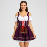 Kurzes Dirndl Kleid – Bayerisches Trachtenkleid für Frauen – Lila
