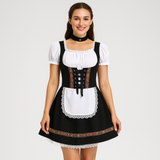Kurzes Dirndl Kleid – Bayerisches Trachtenkleid für Frauen – Schwarz 2