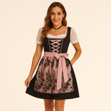 Dirndl Damen Festlich – Hochwertiges Trachtenkleid – Schwarz Rosa