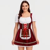 Kurzes Dirndl Kleid – Bayerisches Trachtenkleid für Frauen – Samt