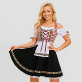 Elegantes Dirndl Damen – Mit Spitzenbesatz & Rückenschleife im traditionellen Bayern-Stil – Rosa