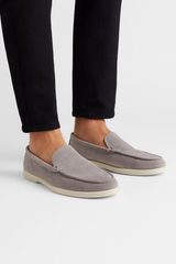 Herren Halbschuhe | Niedrige Form mit offenem Einstieg – Hellgrau