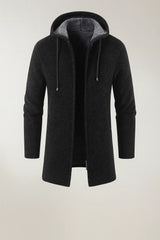 Keldan - Gesteppter Kapuzen-Cardigan – Schwarz