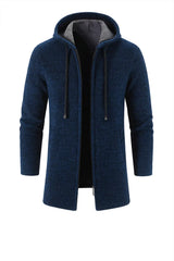 Keldan - Gesteppter Kapuzen-Cardigan – Dunkelblau