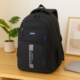 Herrenrucksack mit großem Fassungsvermögen – Stylische Reisetasche mit Laptopfach und mehreren Taschen – Schwarz