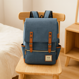 Robuste Outdoor-Tasche für Damen und Herren mit Laptop-Aufbewahrung – Dunkelblau