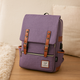 Robuste Outdoor-Tasche für Damen und Herren mit Laptop-Aufbewahrung – Lila