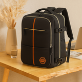 Reisetasche – Einfarbig, verstellbarer Riemen, Reißverschluss, Polyesterfutter – Schwarz